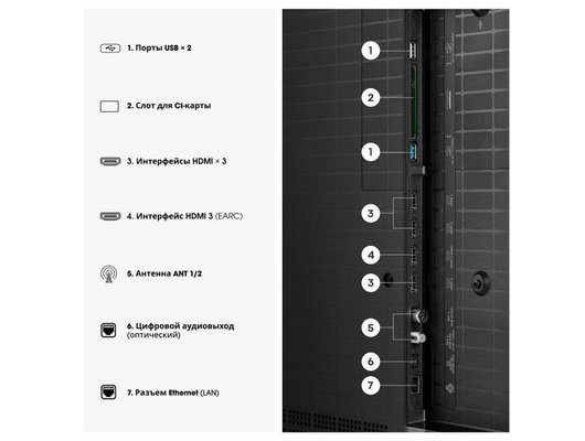 4K (Ultra HD) Smart телевизор HISENSE 65UR8S 65″, 165 см, MiniLED, HomeOS, HDMI 2.1, 180 Гц